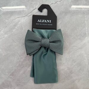 Men’s Alfani 2 Piece Bow Tie And Pocket Square Set Suit Business Office